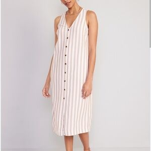 ❌Striped Sleeveless Button-Down Dress❌